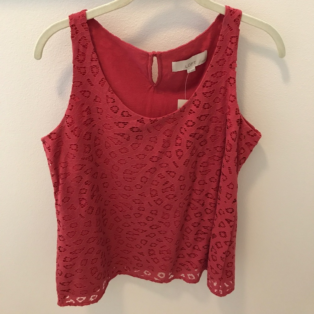 pink crochet tank top