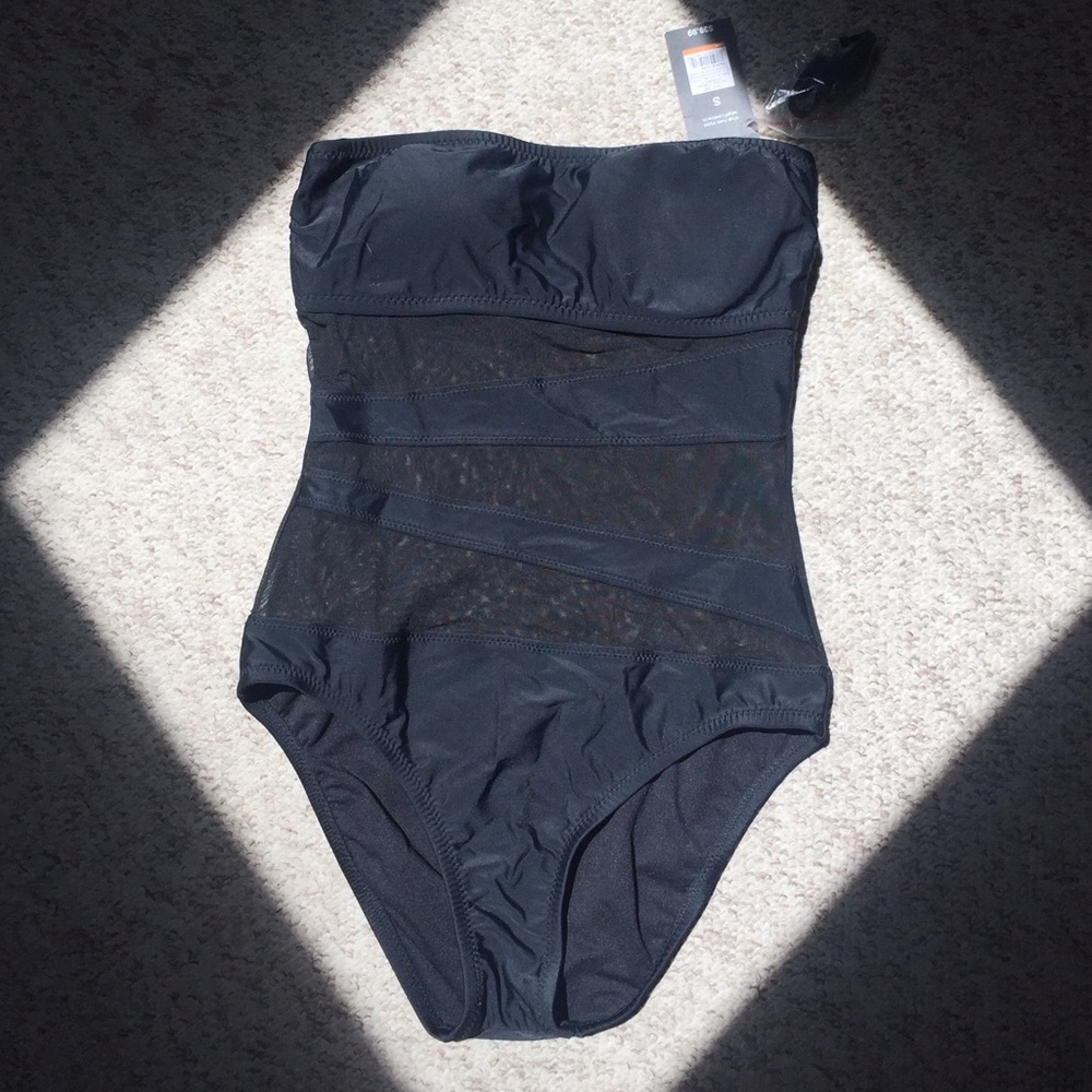NWT One piece black swimsuit size small