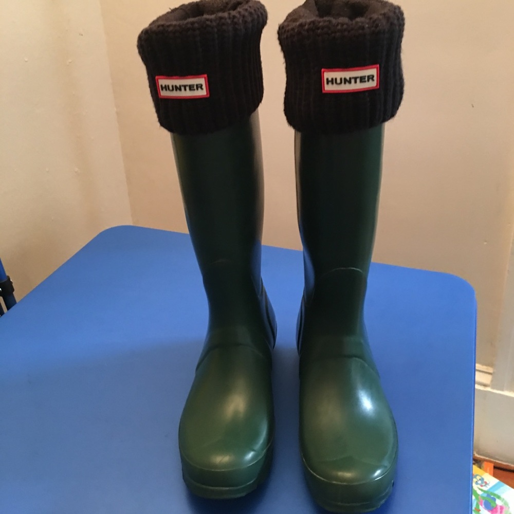 Hunter Rain boots with liners