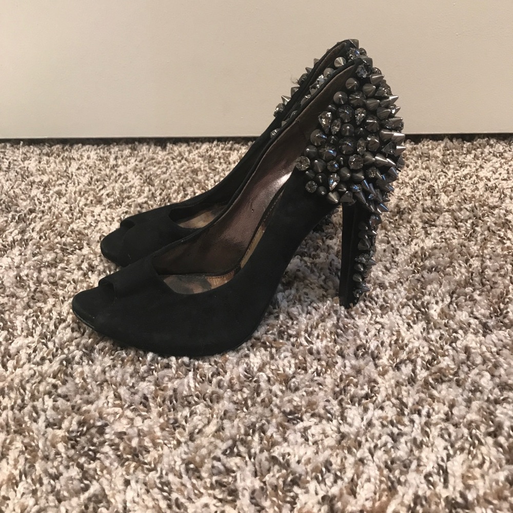 🚫SOLD🚫 "Lorissa" Spiked Peep-toe Pumps