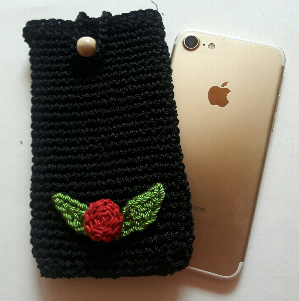Iphone 7 Crochet Unique All HANDMADE Cover - Picture 2 of 4