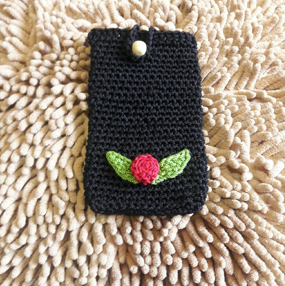 Iphone 7 Crochet Unique All HANDMADE Cover - Picture 1 of 4