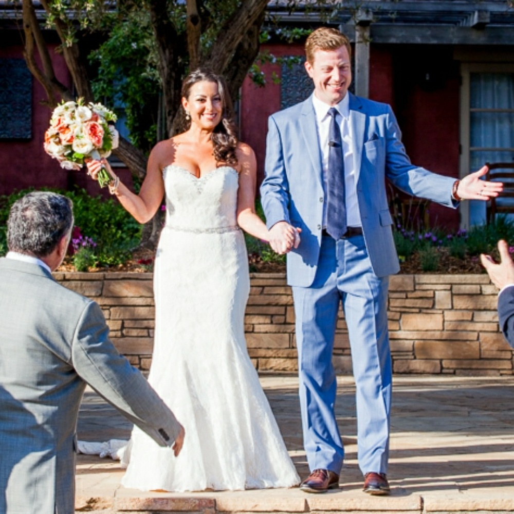 Moonlight Wedding Dress lace beading open back