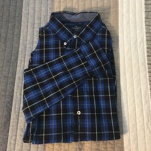 American Eagle blue plaid shirt