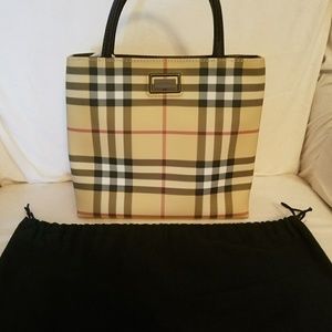 Burberry Nova Plaid Small Tote