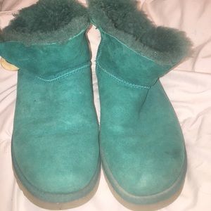 Turquoise UGG Mini Bailey Button Boot