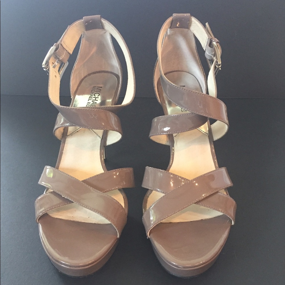 Michael Kors grey leather stilettos