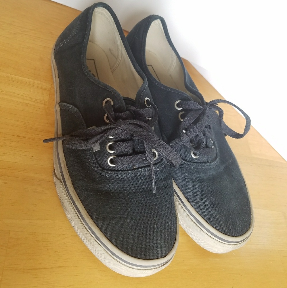 Navy Blue, Gray Vans