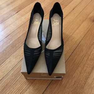 Crepe Satin Christian Louboutin evening heels