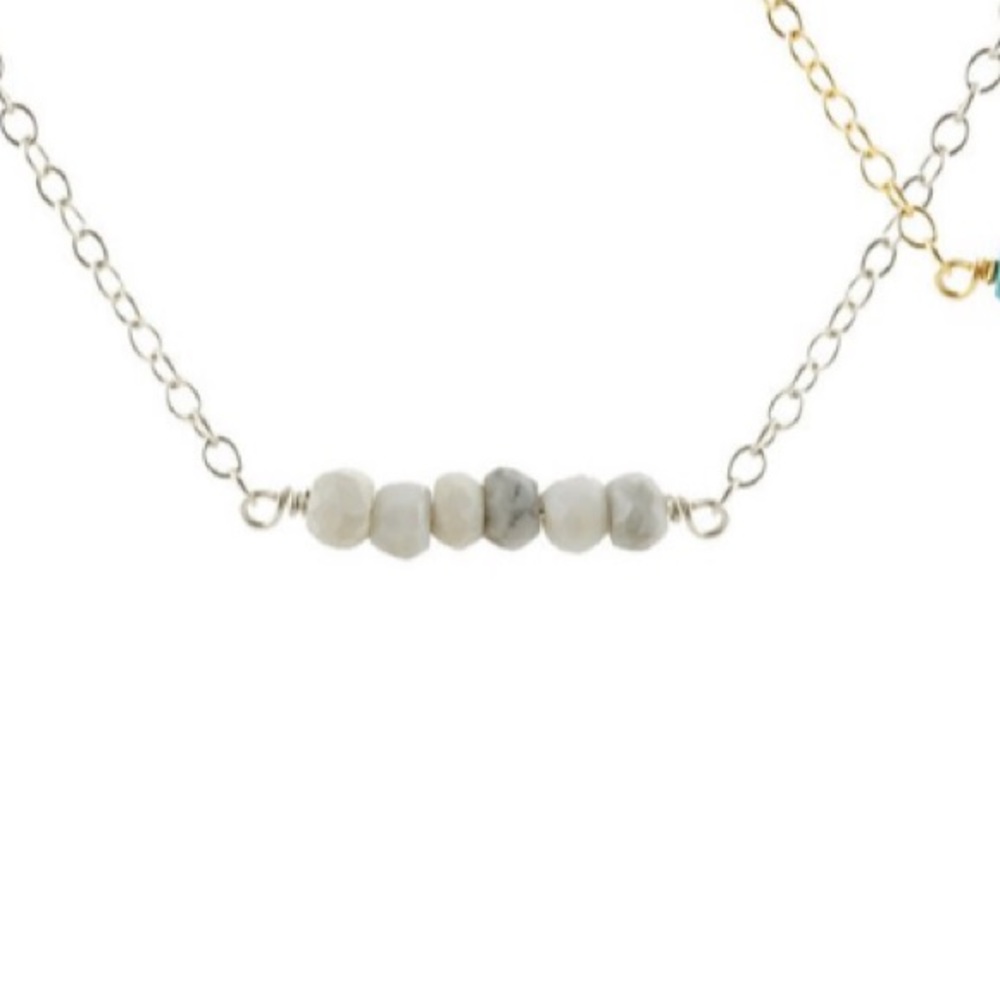 Kris Nations Mystic Bar Necklace - White Howlite