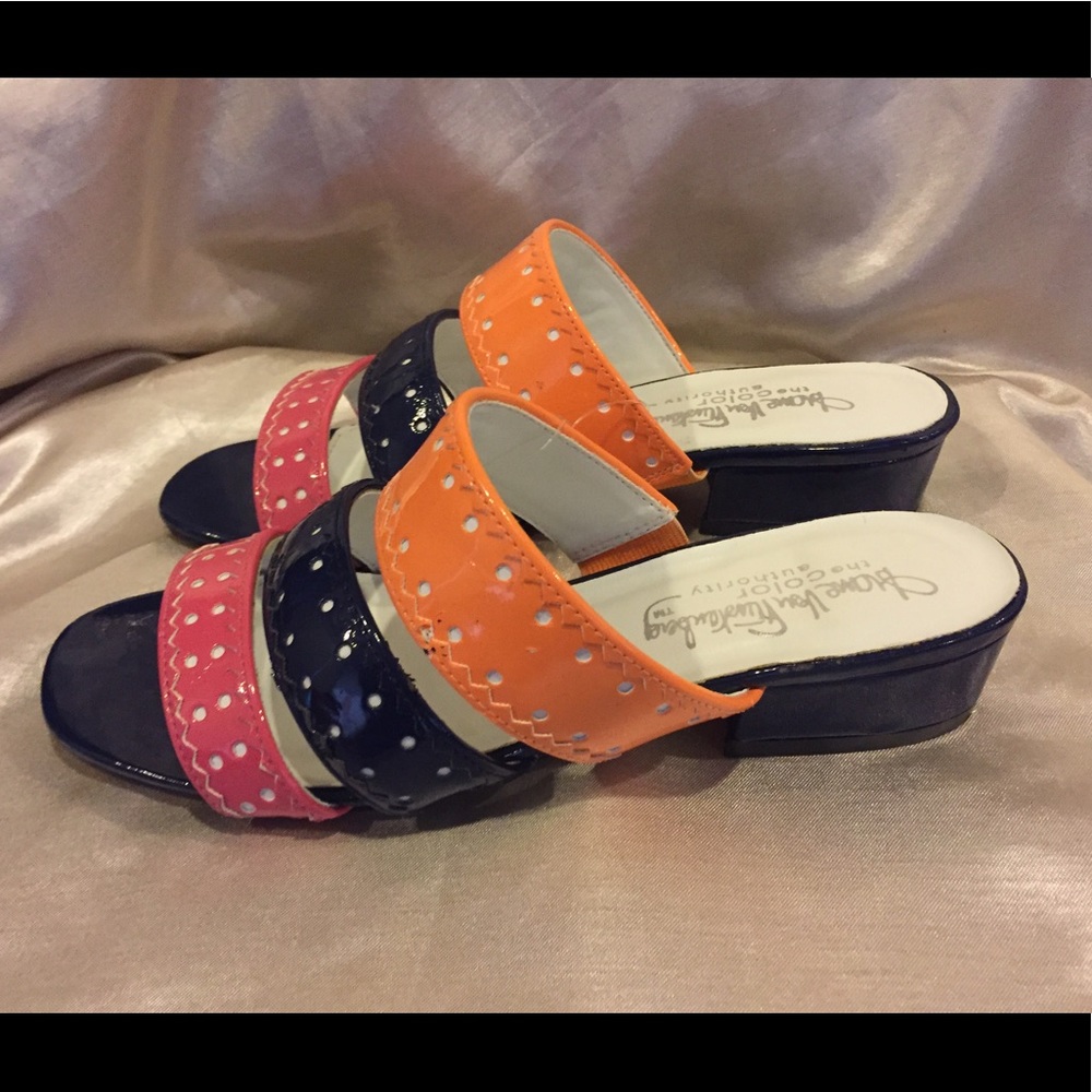 ✅sold✅Pink Orange Blue sandals size 6 - Picture 3 of 7