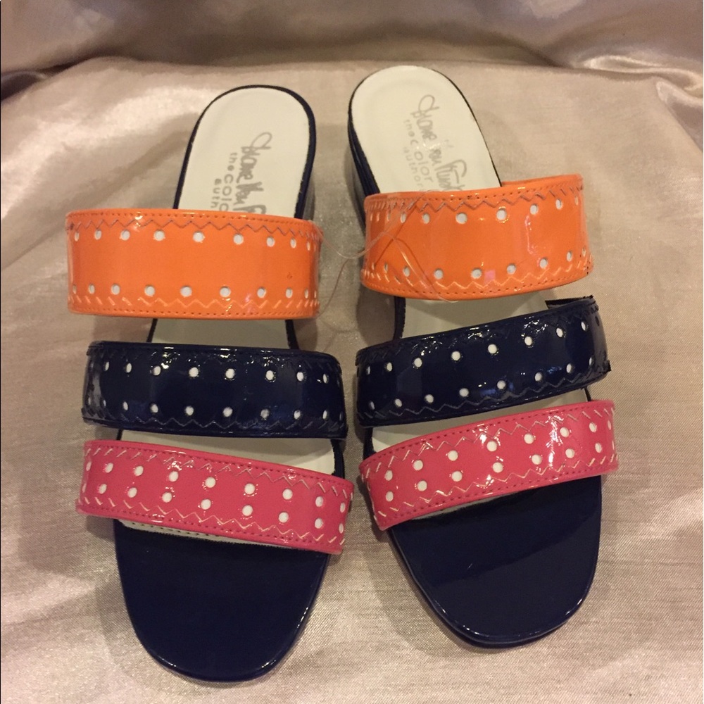 ✅sold✅Pink Orange Blue sandals size 6 - Picture 5 of 7