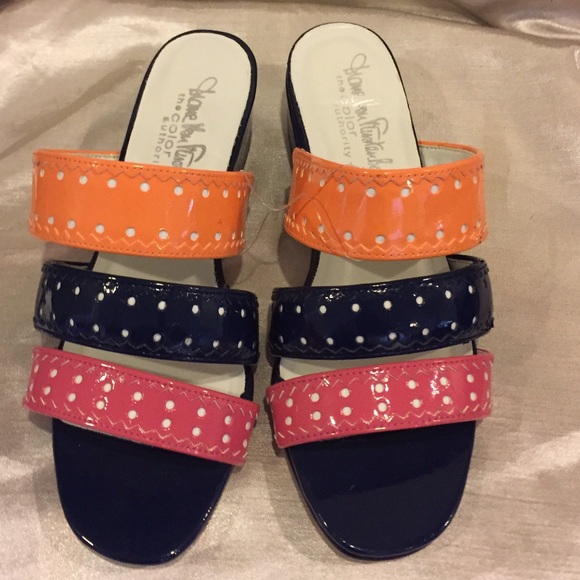 ✅sold✅Pink Orange Blue sandals size 6 - Picture 6 of 7