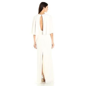 ABS Matte Jersey Gown with Capelet sleeves NWT