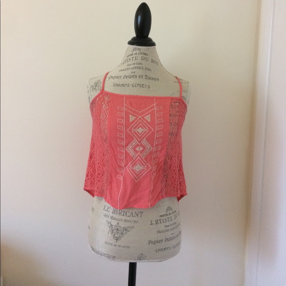 Spaghetti Strap Pink Shirt