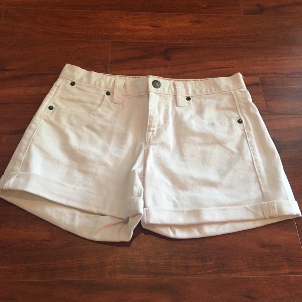 J Crew white jean shorts