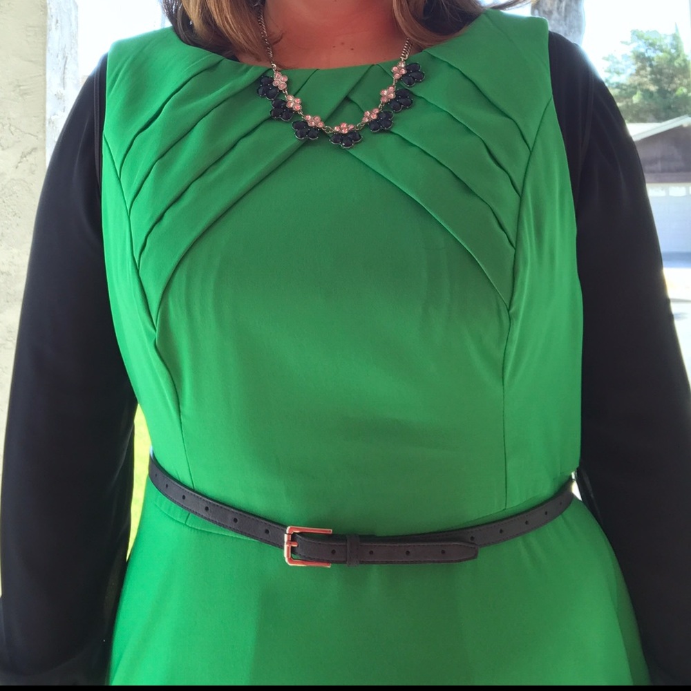 Green A-Line Dressbarn dress