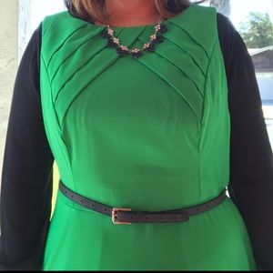 Green A-Line Dressbarn dress
