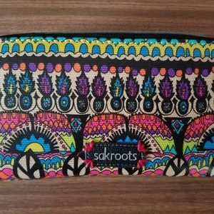 Sakroots wallet with embroidered elephant