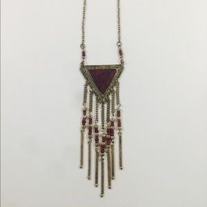 •BRAND NEW• Tribal Beaded Arrow Statement Necklace