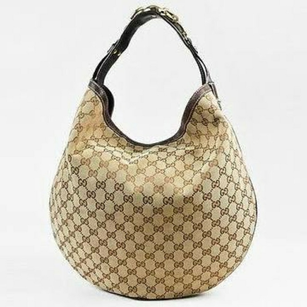 Authentic Gucci "Catena" hobo monogram canvas bag