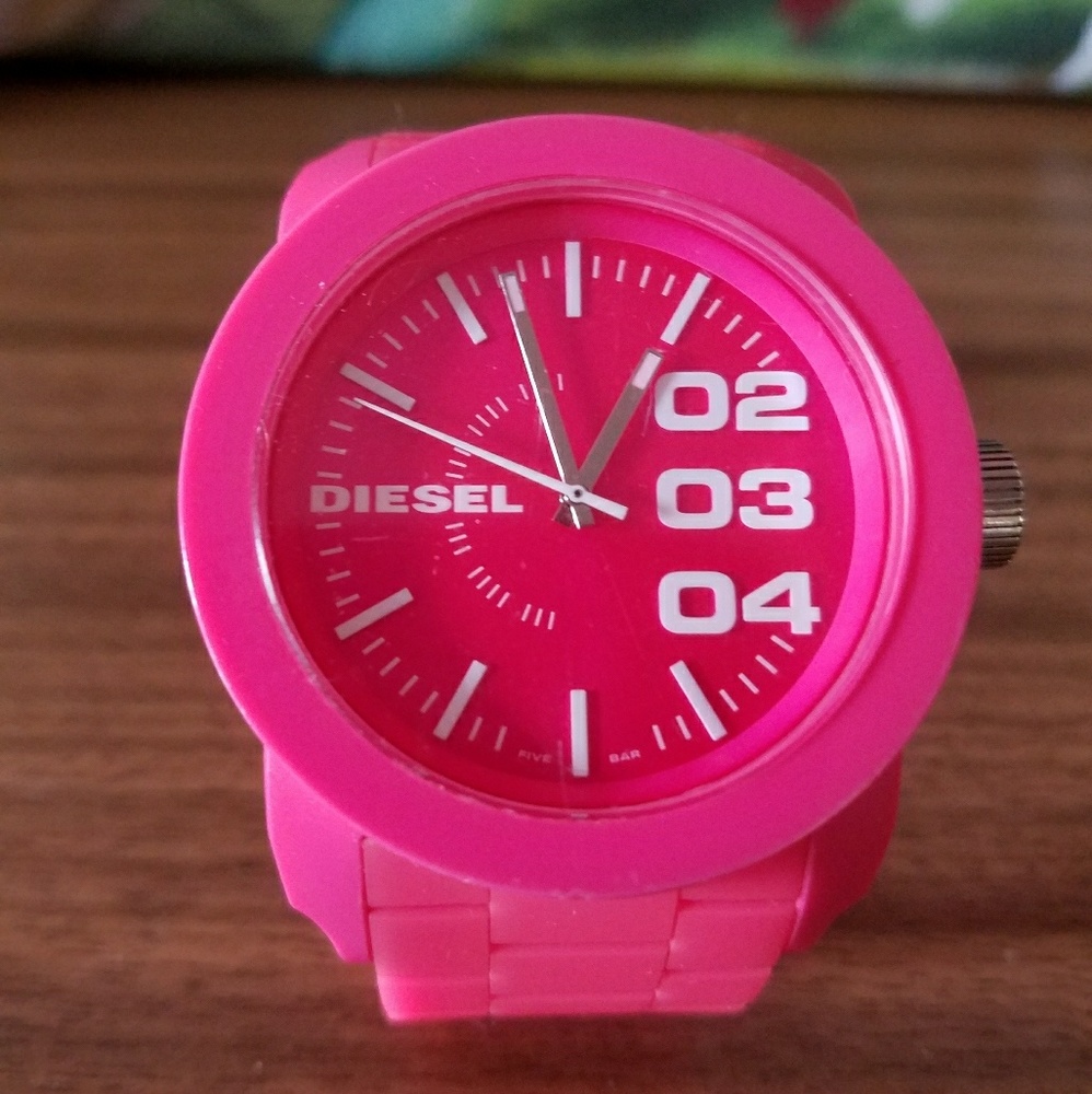 Hot pink Diesel watch