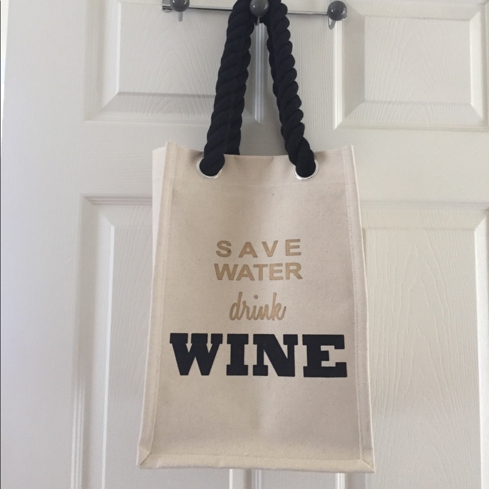 SAVE WATER DRINK WINE TOTE