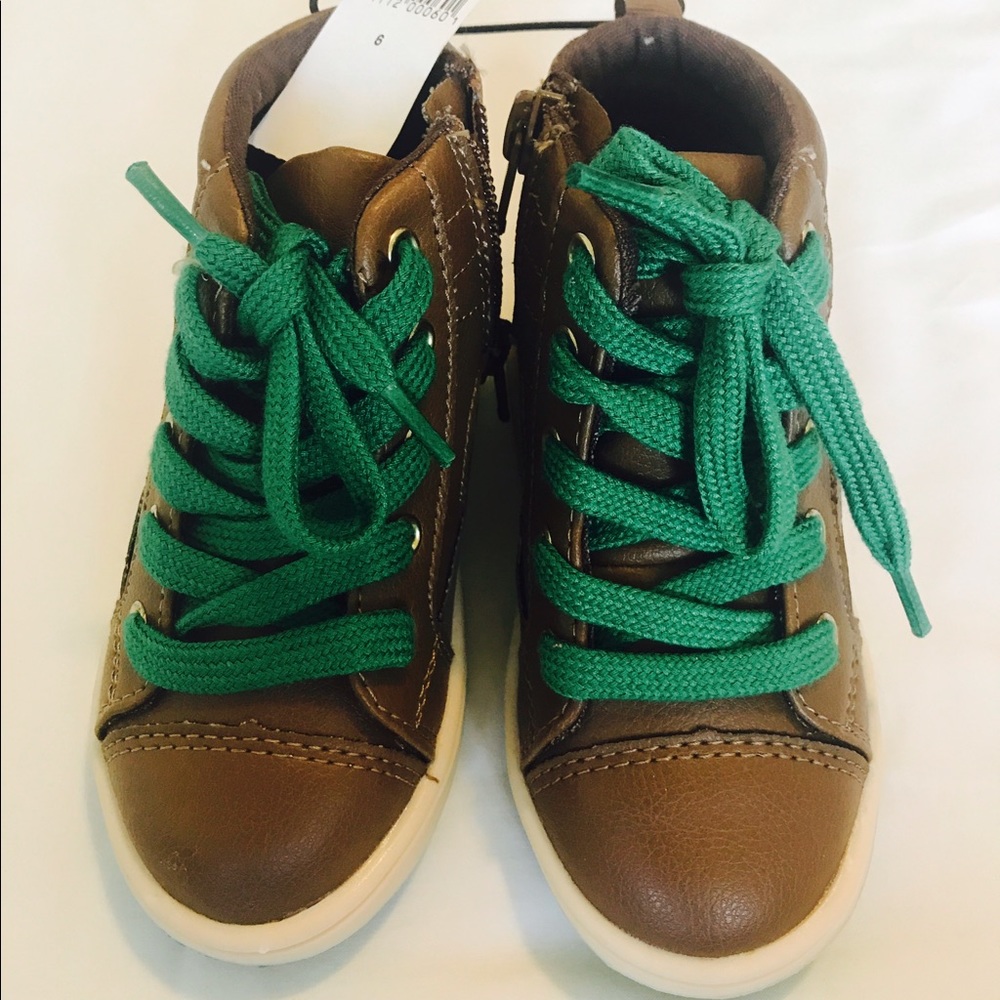 BABY GAP BOYS SIZE 6 BROWN HIGH TOPS!