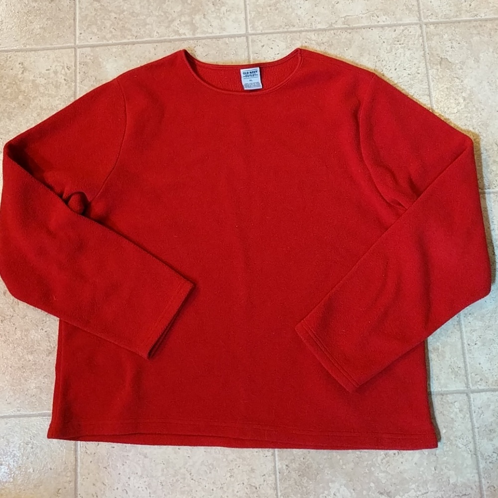 Red XL Old Navy Outlet Fleece Top
