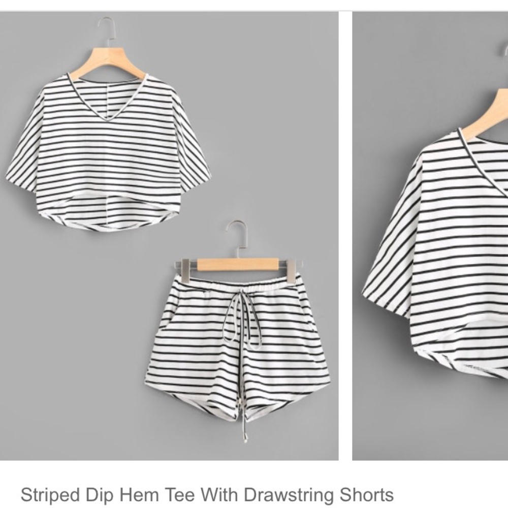 Crop top & matching high-waisted shorts