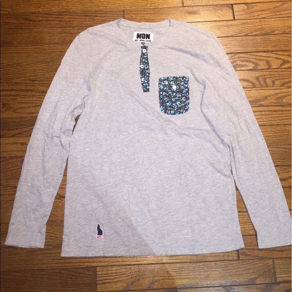 Woolf long sleeve Henley size medium