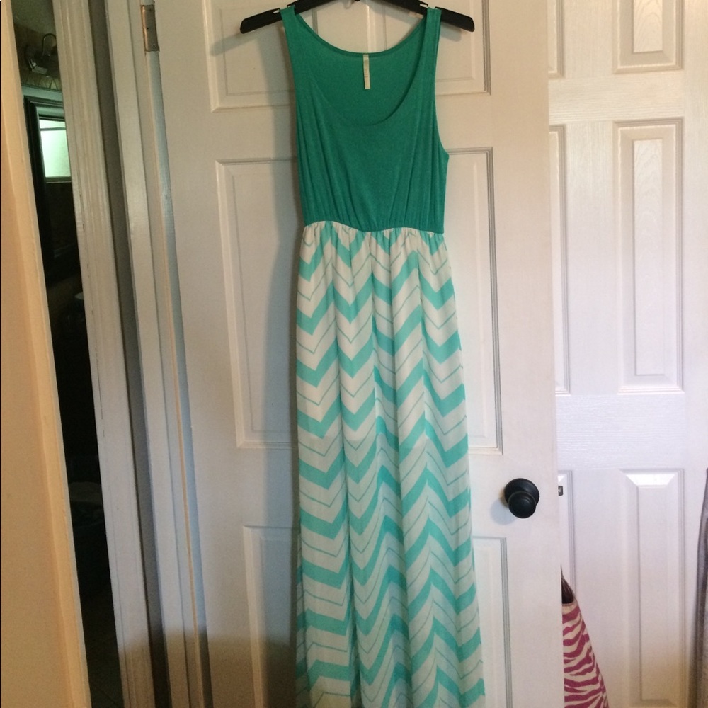 Turquoise Chevron Maxi