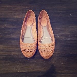 Frye Regina Woven Leather Ballet Flat.