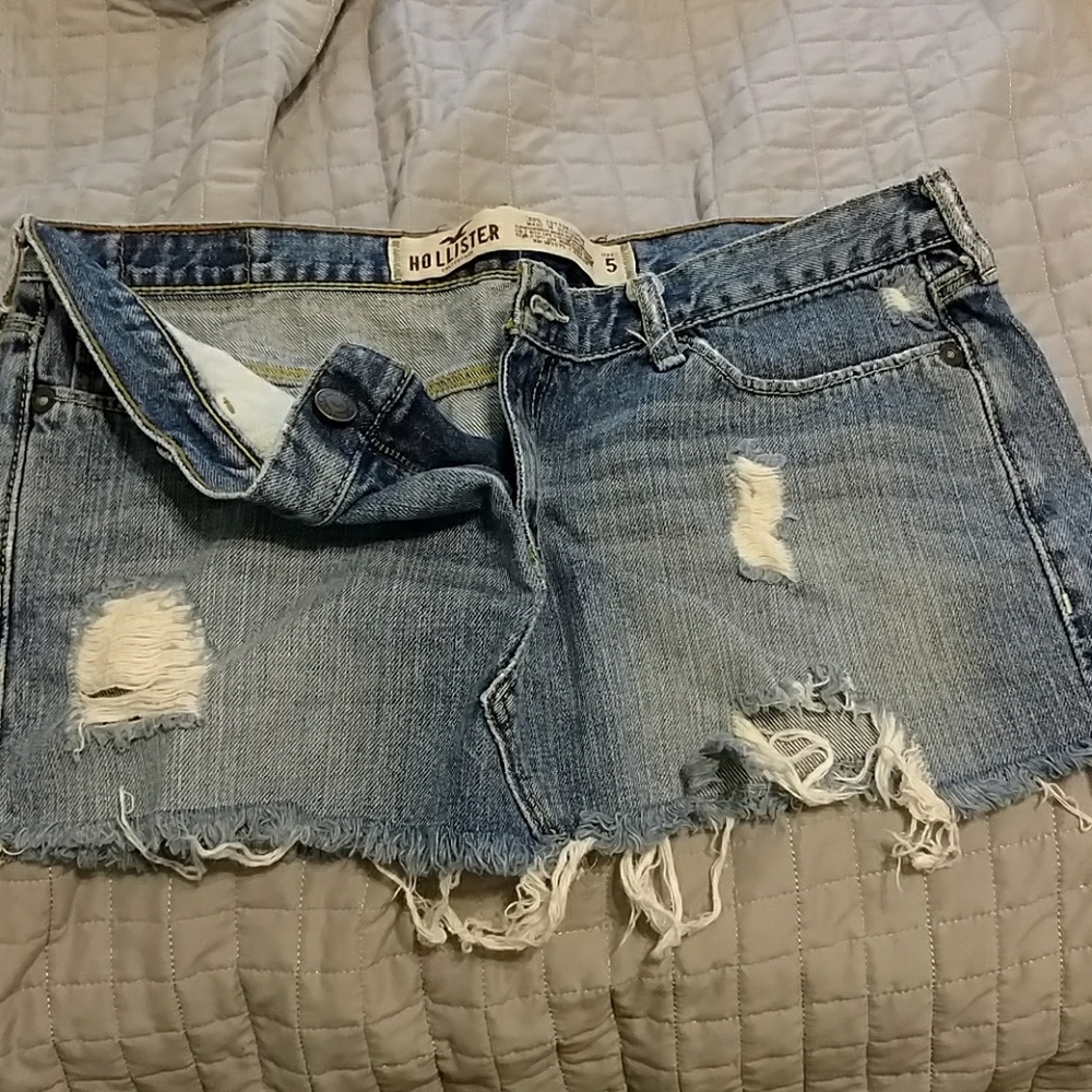 Denim mini skirt