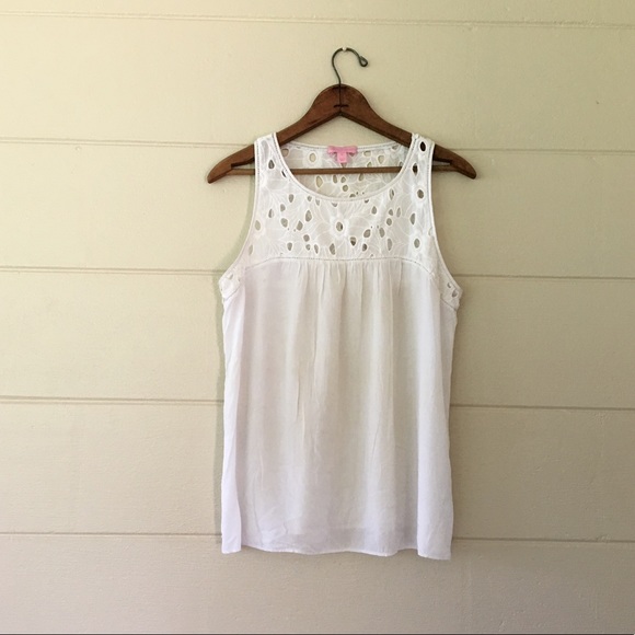 Lilly Pulitzer Tops - Lilly Pulitzer White Tanktop
