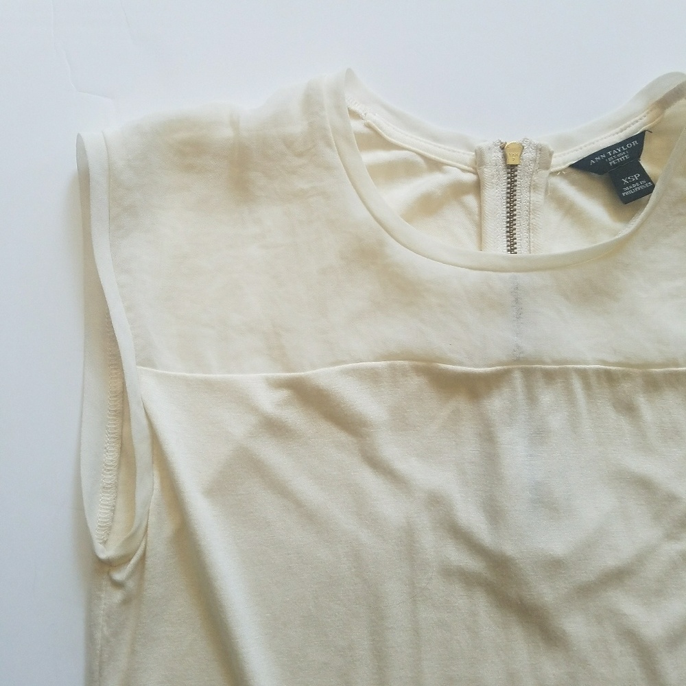 Timeless Ann Taylor Cream Shell