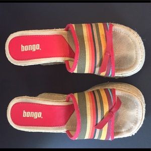 Multicolor Bongo wedges