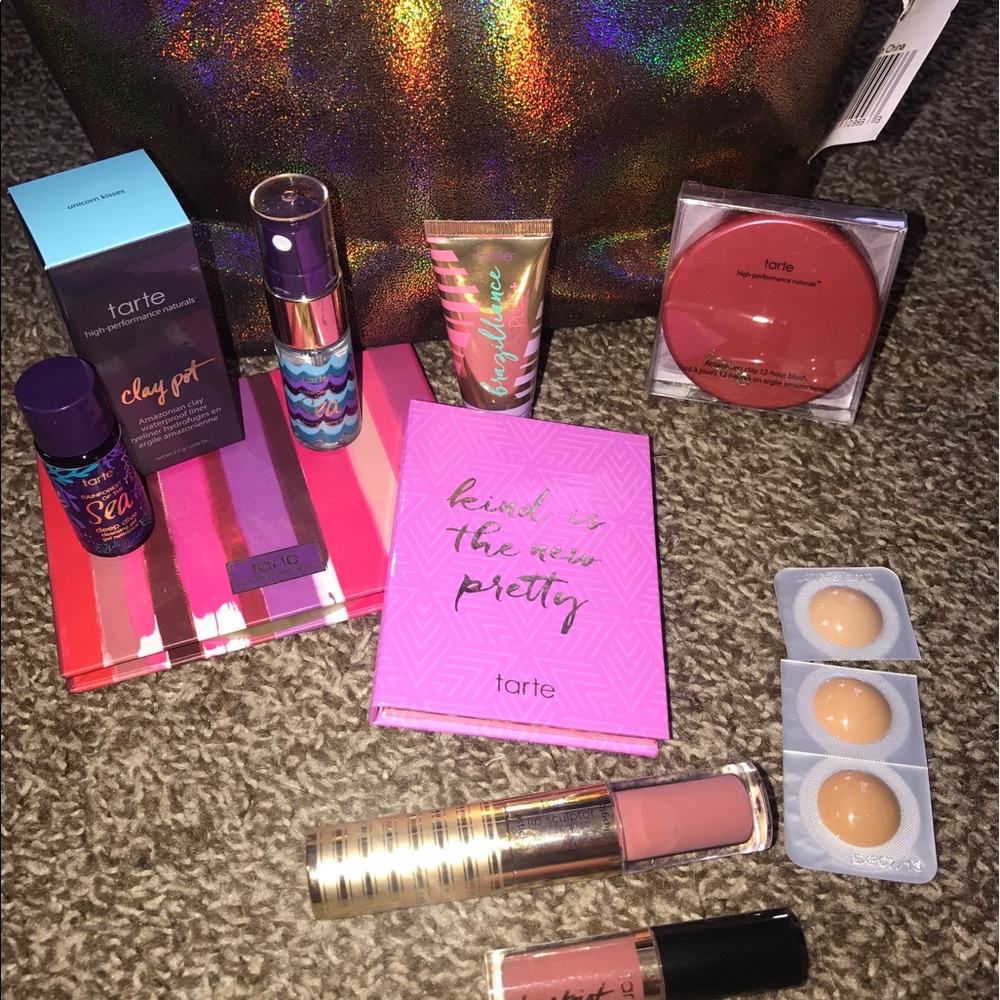 Tarte makeup in new makeup bag