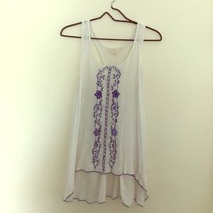 Shrinking Violet White Tank Top