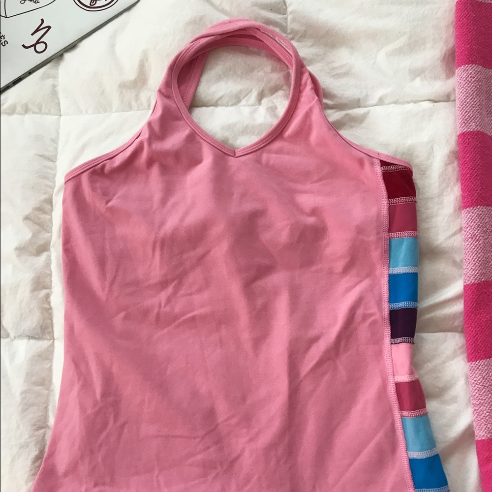 Pink lululemon sports tank