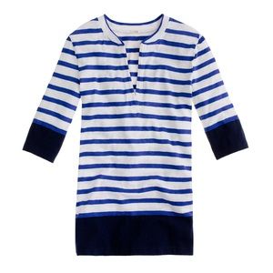 J Crew Colorblock Stripe Henley, XS