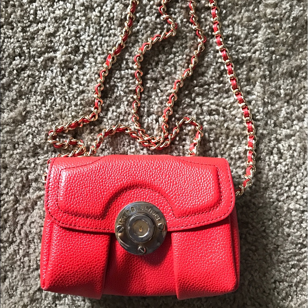 Henri Bendel mini cross body in Orange red