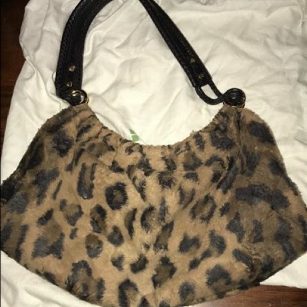 Kate Spade Leopard Fur Baguette