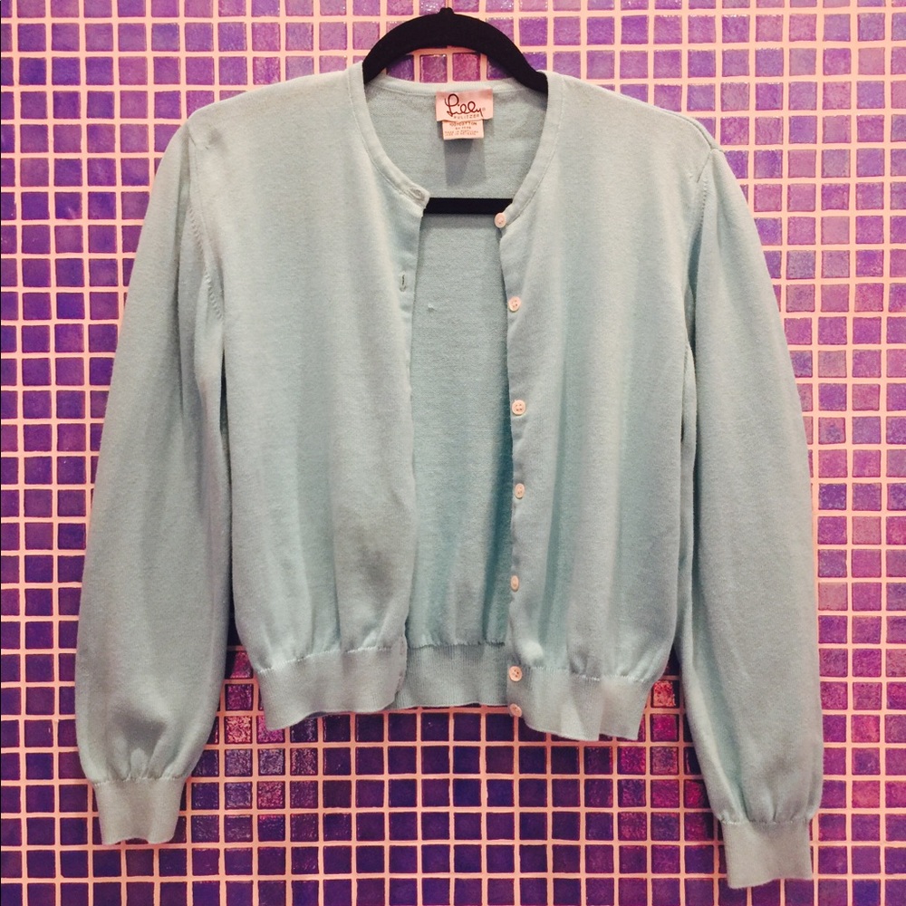 Baby Blue Lilly Pulitzer Cotton Cardigan