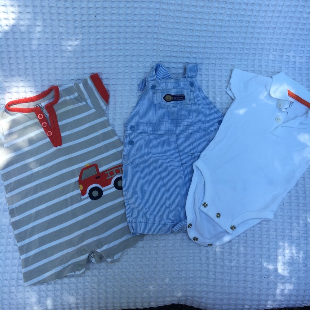 Baby boy Summer Romper and Overall Shorts set