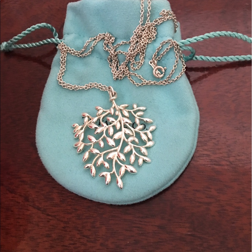 Tiffany Olive leaf necklace