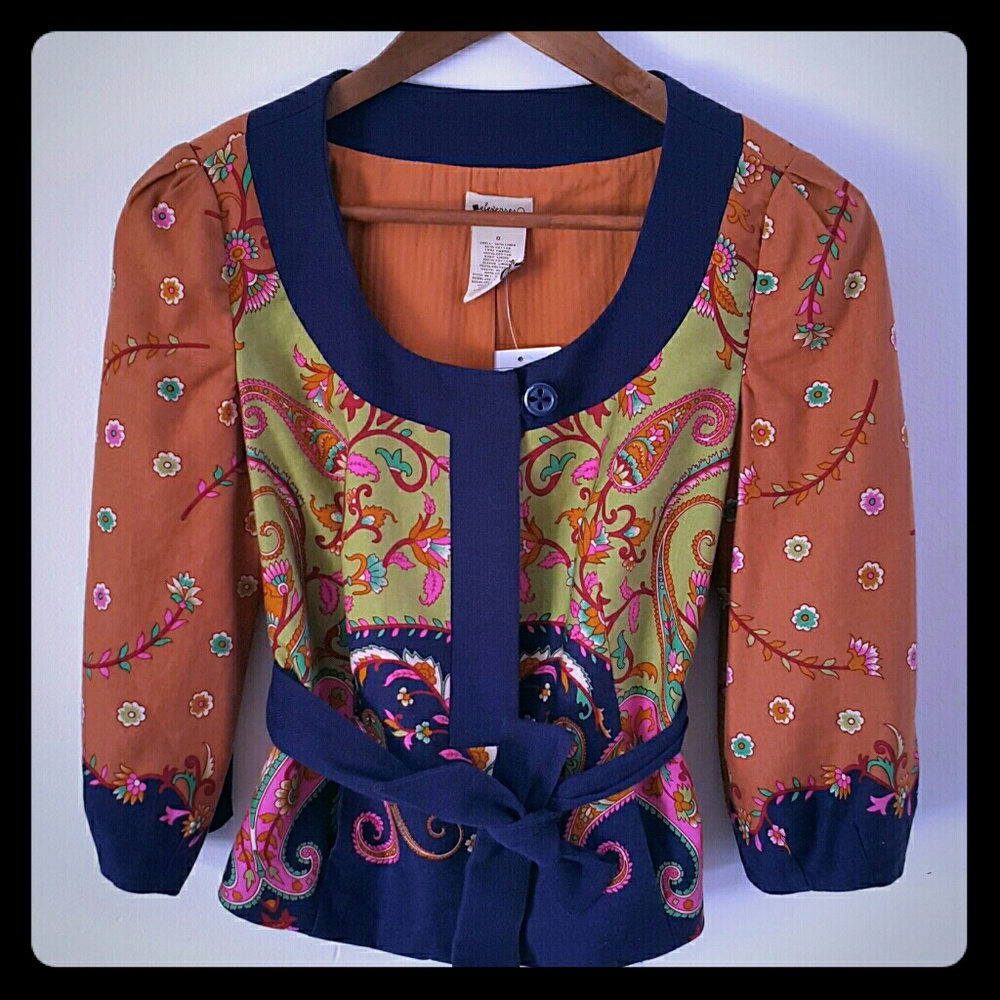 Anthropologie floral jacket
