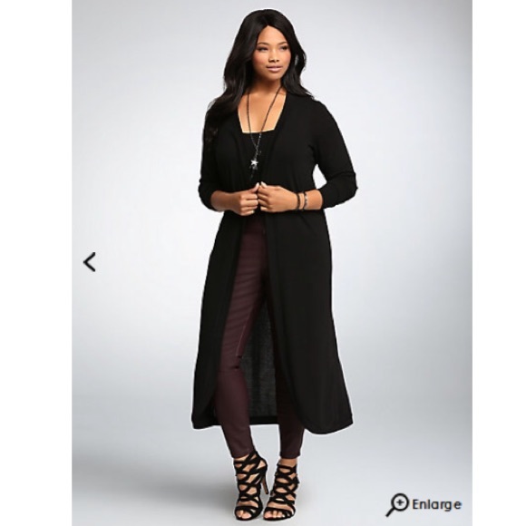 long black duster cardigan