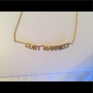 Kate Spade "Just Married" necklace