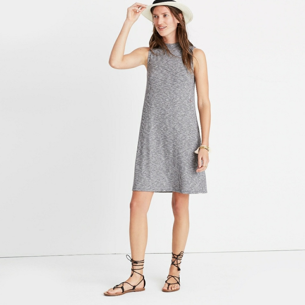 NWT Madewell Thin Knit Ribbed Dress L